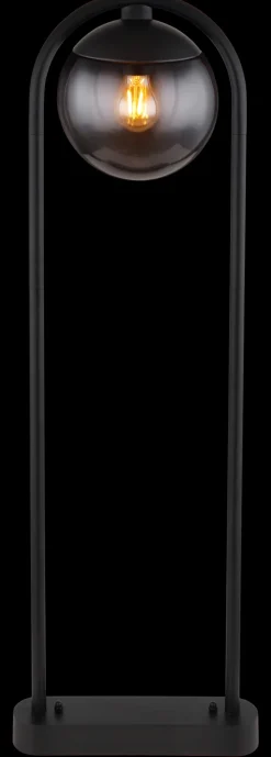 GLOBO Retrofit Wegeleuchte MICHAEL 100 cm schwarz /rauchfarbig