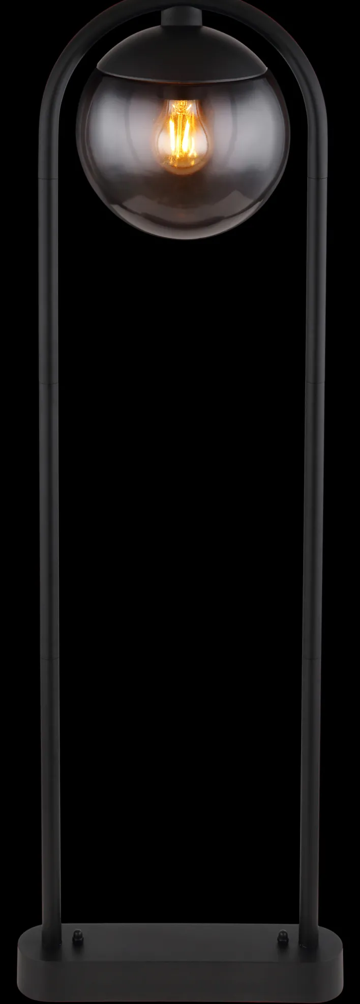 GLOBO Retrofit Wegeleuchte MICHAEL 100 cm schwarz /rauchfarbig