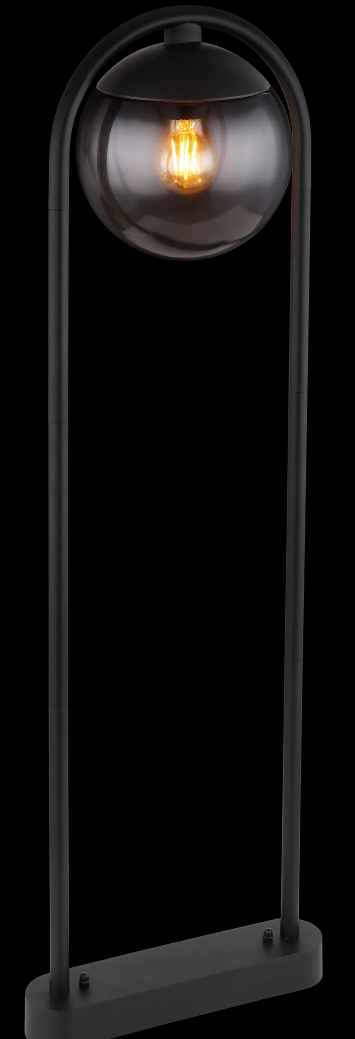 GLOBO Retrofit Wegeleuchte MICHAEL 100 cm schwarz /rauchfarbig