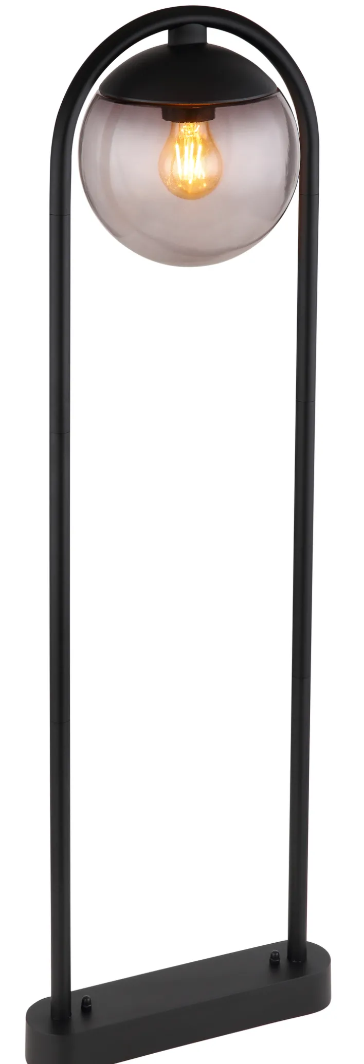 GLOBO Retrofit Wegeleuchte MICHAEL 100 cm schwarz /rauchfarbig