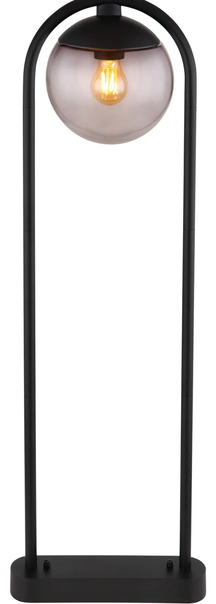 GLOBO Retrofit Wegeleuchte MICHAEL 100 cm schwarz /rauchfarbig