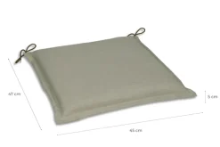 GO-DE Outdoor Sitzkissen DORA UNI 47 x 45 cm beige