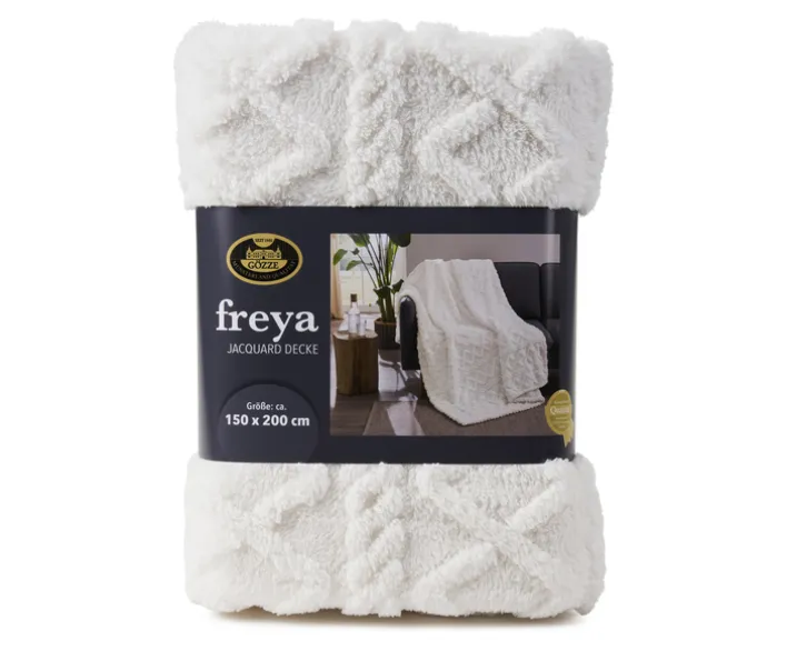 GÖZZE Wohndecke FREYA 150 x 200 cm weiß