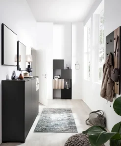 Hakenpaneel ALEXA 49 x 109 cm schwarz