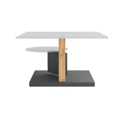 HAUKE HENDRIKS Couchtisch 80 x 80 cm Asteiche/ anthrazit