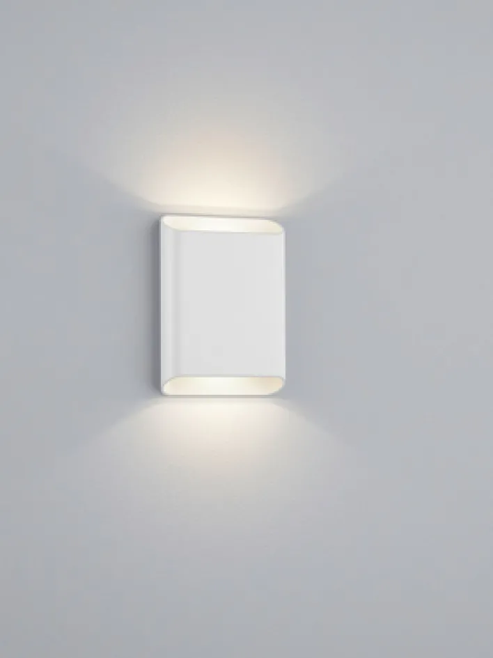 helestra Badlampe Wand TOCO Aluminium 20 x 14,5 x 4 cm matt Weiß