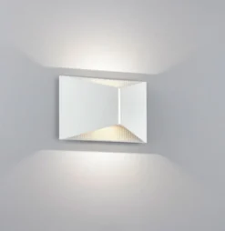 helestra Badlampe Wand VID Aluminium 12 x 18 x 7 cm matt Weiß