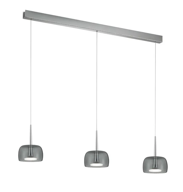 helestra LED Balkenpendel FLUTE 110 cm chromfarbig