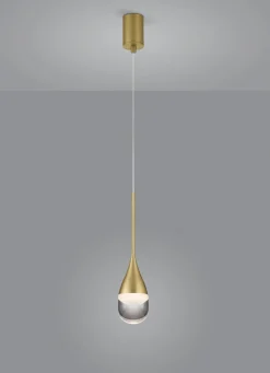 helestra LED Pendelleuchte DEEP 8 cm goldfarbig