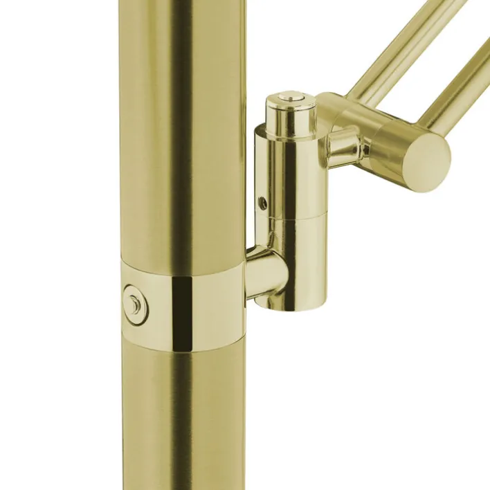 HELL LED Deckenfluter FINDUS 2-flg messingfarbig