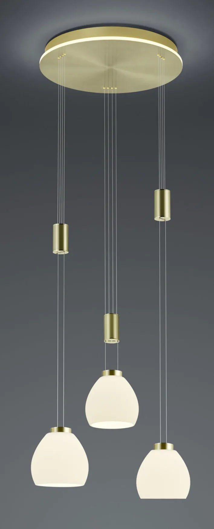 HELL LED Pendellampe SAM 43 cm messingfarbig