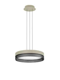 HELL LED Pendelleuchte MESH sand /schwarz
