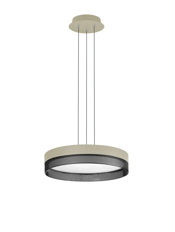 HELL LED Pendelleuchte MESH sand /schwarz