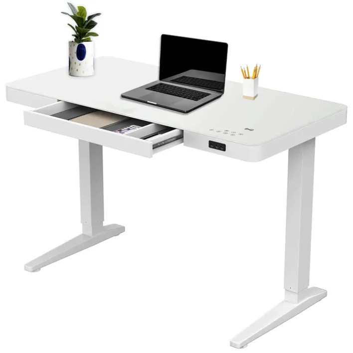 Höhenverstellbarer Schreibtisch BONMEDICO MOVU weiß