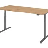 Höhenverstellbarer Schreibtisch 180 x 80 cm Asteiche/ Graphit
