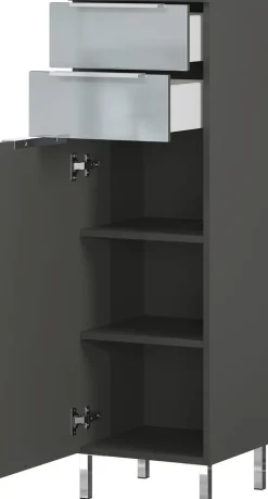 Highboard CORUS Graphit/ silbergrau