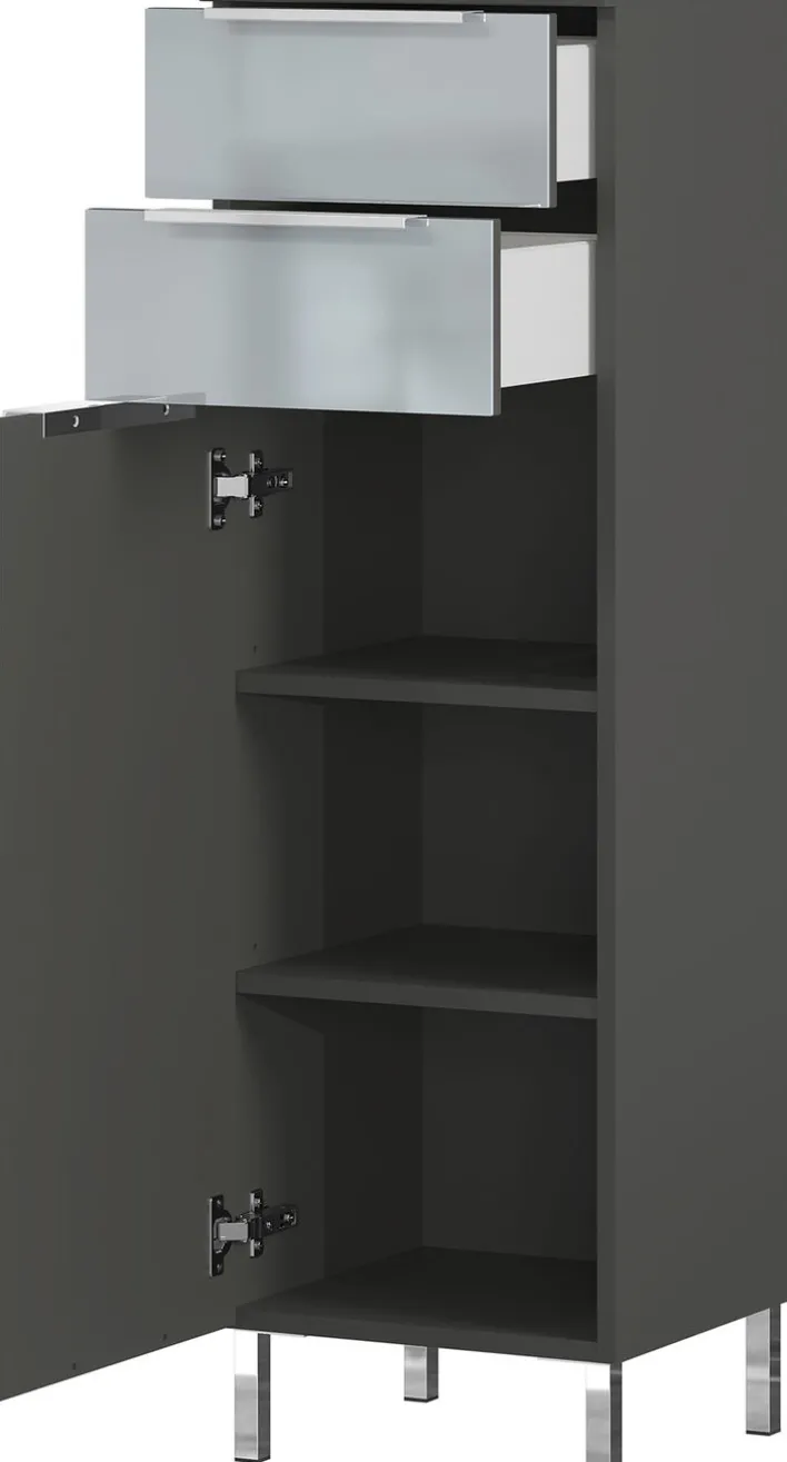 Highboard CORUS Graphit/ silbergrau