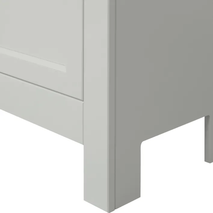 Highboard EVA 93 x 150 cm Kiefer teilmassiv nebelweißes Finish