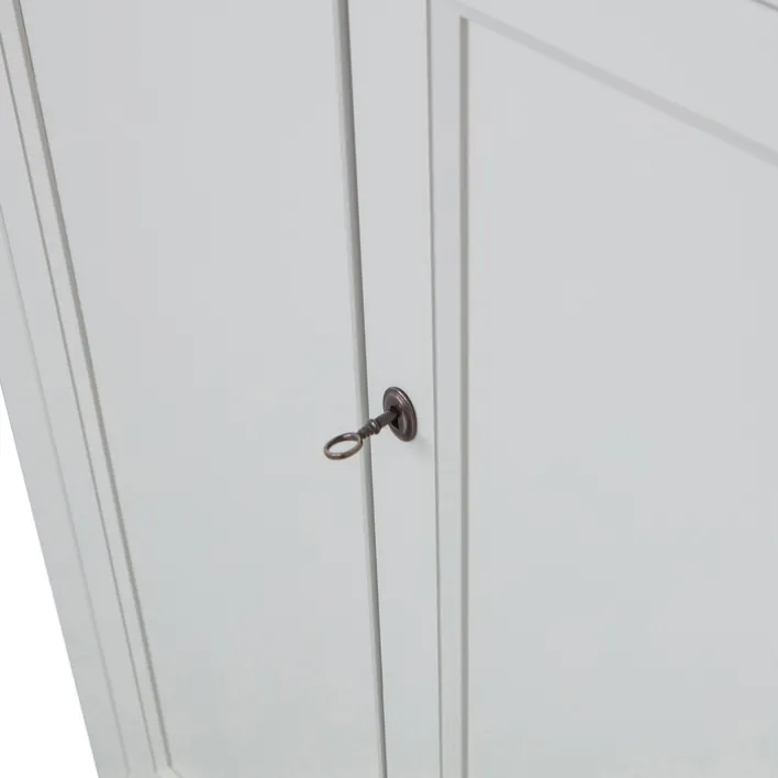 Highboard EVA 93 x 150 cm Kiefer teilmassiv nebelweißes Finish