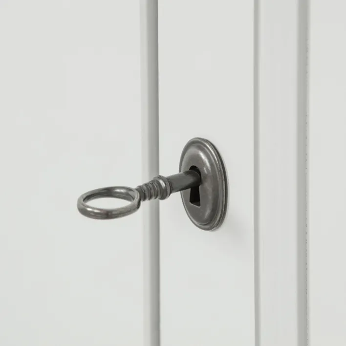 Highboard EVA 93 x 150 cm Kiefer teilmassiv nebelweißes Finish