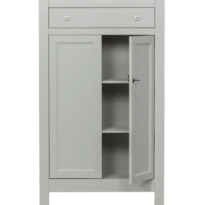 Highboard EVA 93 x 150 cm Kiefer teilmassiv nebelweißes Finish