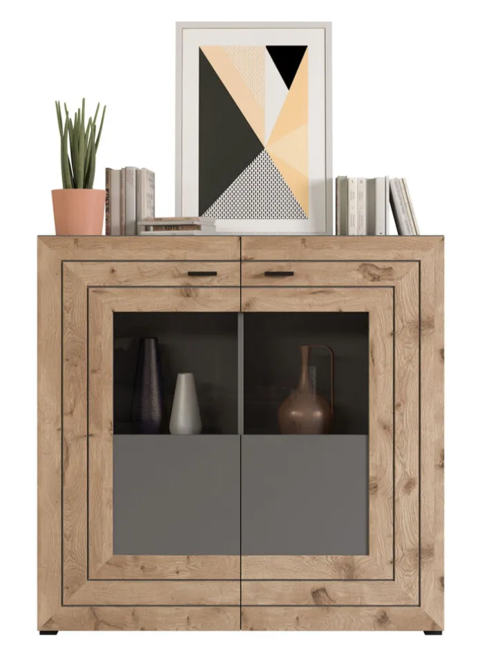 Highboard FRENO Oak/ grau