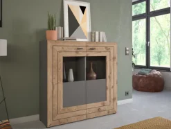 Highboard FRENO Oak/ grau