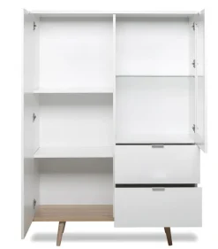 Highboard GÖTEBORG 100 x 140 cm weiß/ braun