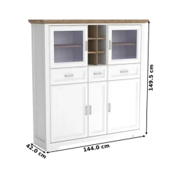 Highboard JASMIN 143x150x42 cm