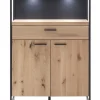 Highboard LANTANA 95 cm Balkeneiche Bianco /anthrazit