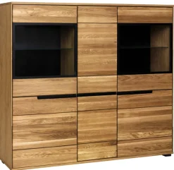 Highboard MILO 163 x 147 cm Eiche teilmassiv