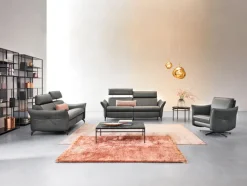 himolla Ledersofa 2-Sitzer MAINSTADT zinngrau