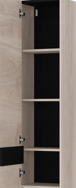 Hängeschrank EMMA 36 x 135 cm Castello-Eiche-Dekor beige/schwarz