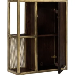 Hängeschrank GOLDEN BATH 52 x 66 cm Braun/ Goldfarbig