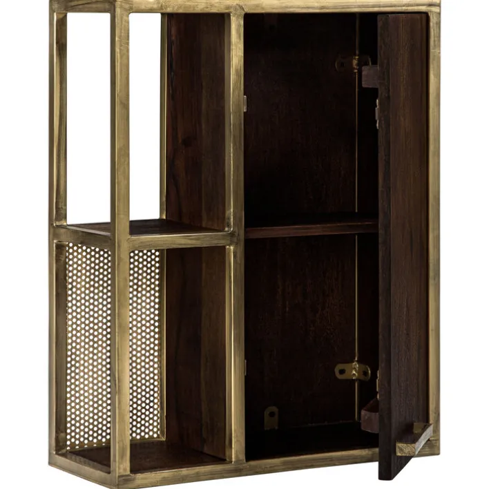 Hängeschrank GOLDEN BATH 52 x 66 cm Braun/ Goldfarbig