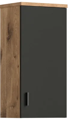 Hängeschrank GRADO 37 x 75 cm Eiche/ Grau