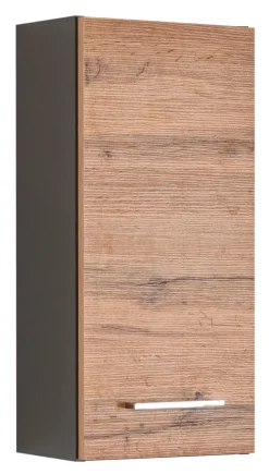 Hängeschrank PARIS 30 x 64 cm Graphit/ Wotan Eiche