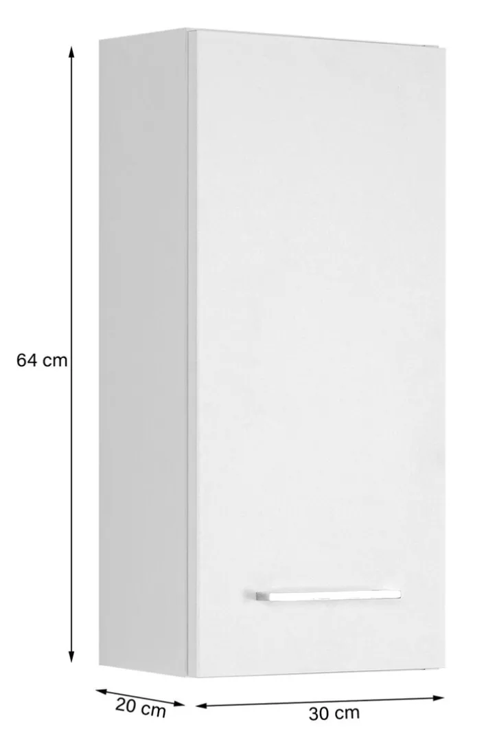 Hängeschrank PARIS 30 x 64 cm Graphit/ Wotan Eiche