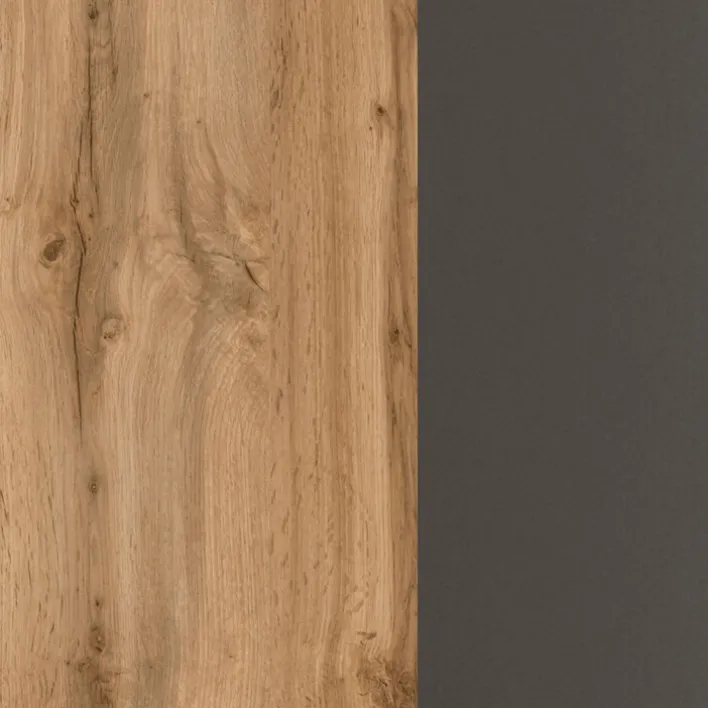 Hängeschrank PARIS 30 x 64 cm Graphit/ Wotan Eiche