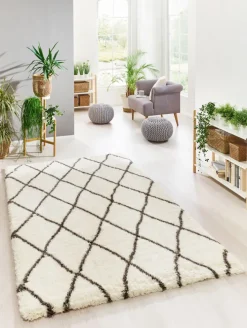 Hochflorteppich FLOKI MARROKKO 60 x 90 cm beige