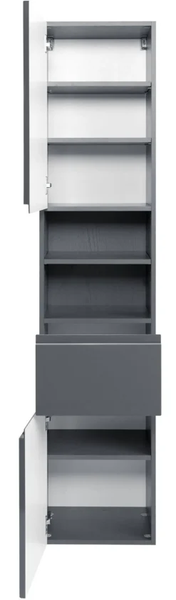 Hochschrank CARDIFF 40 x 180 cm Graphit Hochglanz