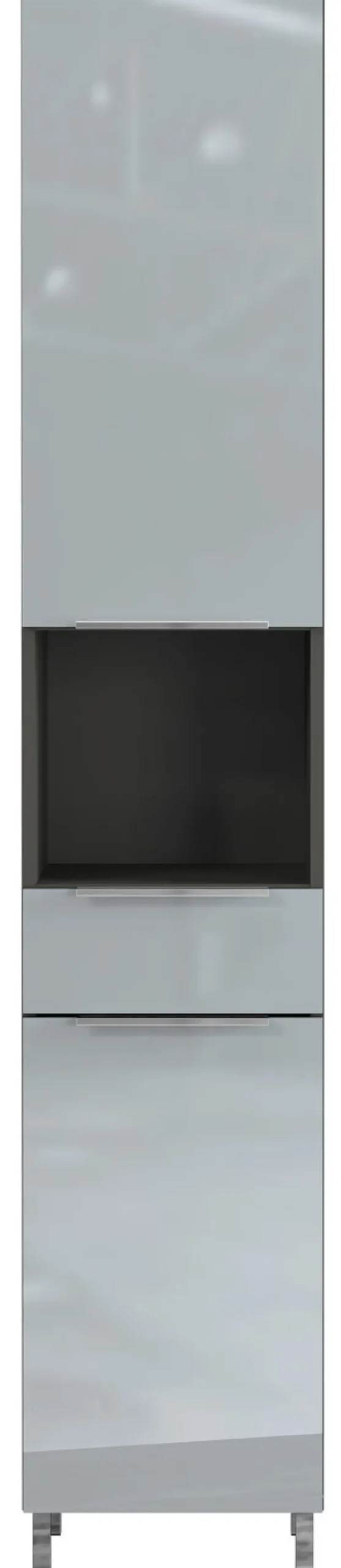 Hochschrank CORUS Graphit/ silbergrau