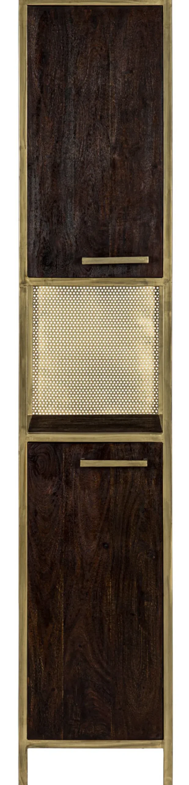 Hochschrank GOLDEN BATH 34,5 x 190 cm Braun/ Goldfarbig