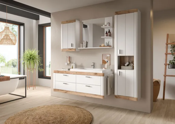 Hochschrank LAREDO 45 x 172 cm Weiß/ Eiche