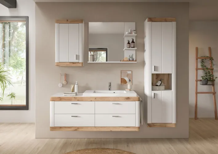 Hochschrank LAREDO 45 x 172 cm Weiß/ Eiche