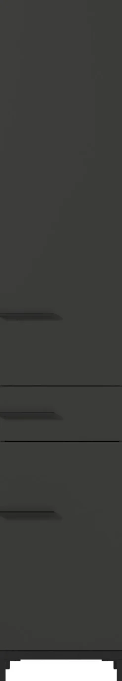 Hochschrank YONKERS 34 x 190 cm Graphit/ Navarra Eiche