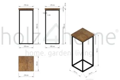 holz4home Blumenständer 21 x 50 cm Eiche natur geölt