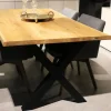 holz4home Esstisch 180 x 85 cm Eiche massiv mit Baumkante