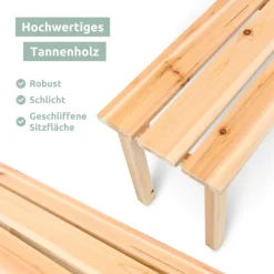 holz4home Gartenbank ALLROUND 118 x 33 cm naturfarbig