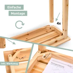 holz4home Gartenbank ALLROUND 118 x 33 cm naturfarbig